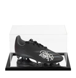 Son Heung-min Signed Football Boot - Adidas, Black - In Acrylic Display Case