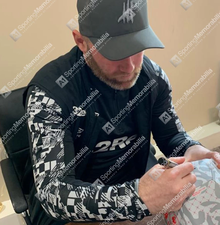 Wayne Rooney Signed Football - Premier League - In Acrylic Display Case - Image 4