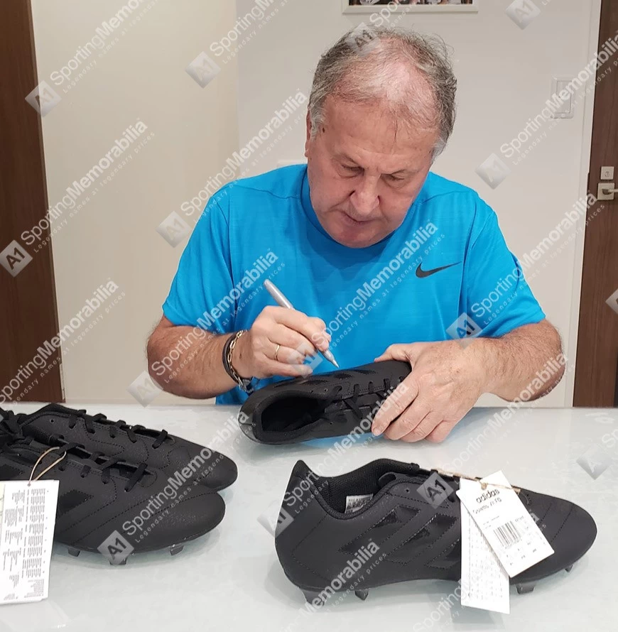 Zico Signed Football Boot - Adidas Blackout - In Acrylic Display Case - Image 4